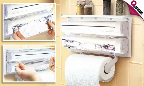 3-in-1 Kitchen Towel/Aluminum Foil Dispenser!